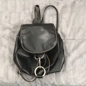 Black mini backpack